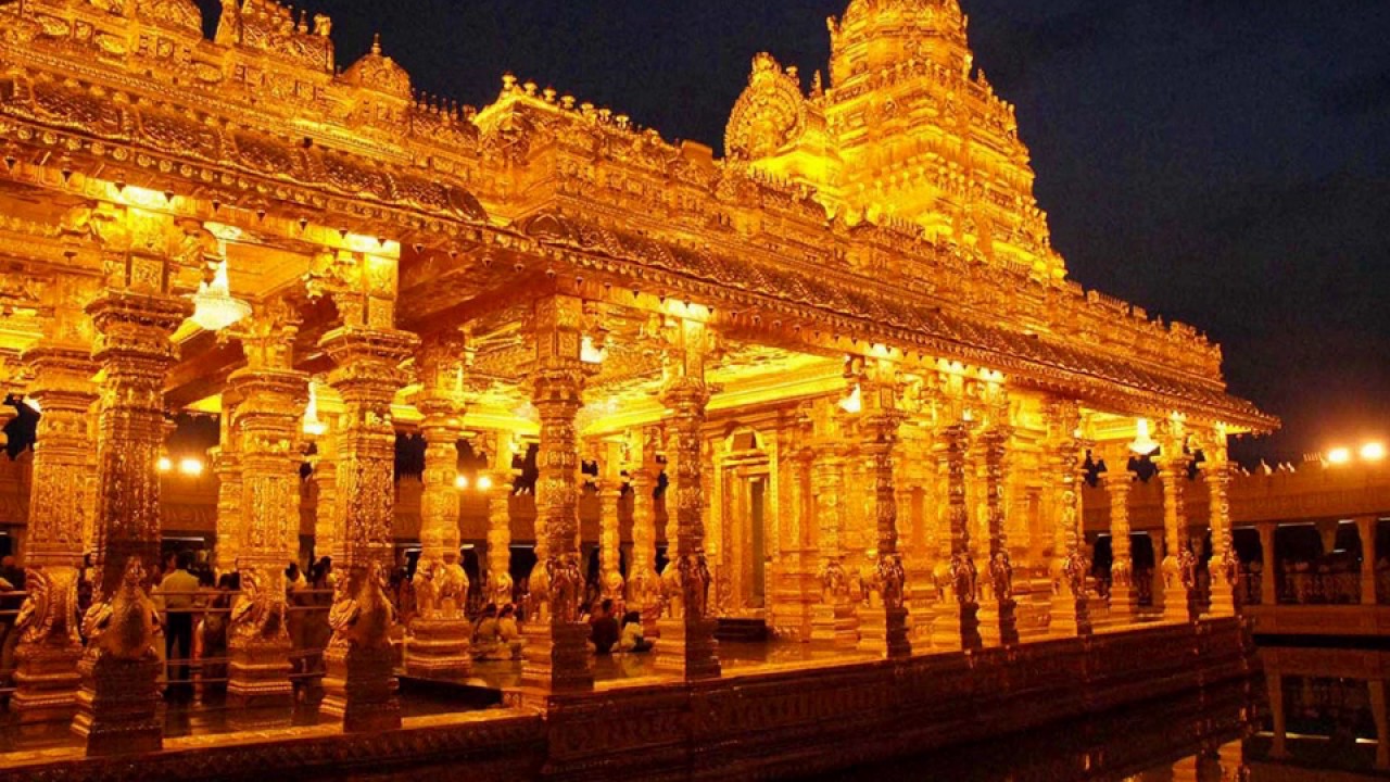 Sripuram Golden Temple Vellore in 31 Night View 2016 Photos Video