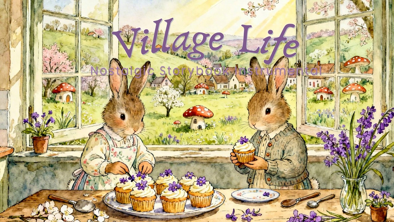 Village Life: Spring Mornings in the Hidden Valley🌷 | Vintage Spring Storybook Sounds