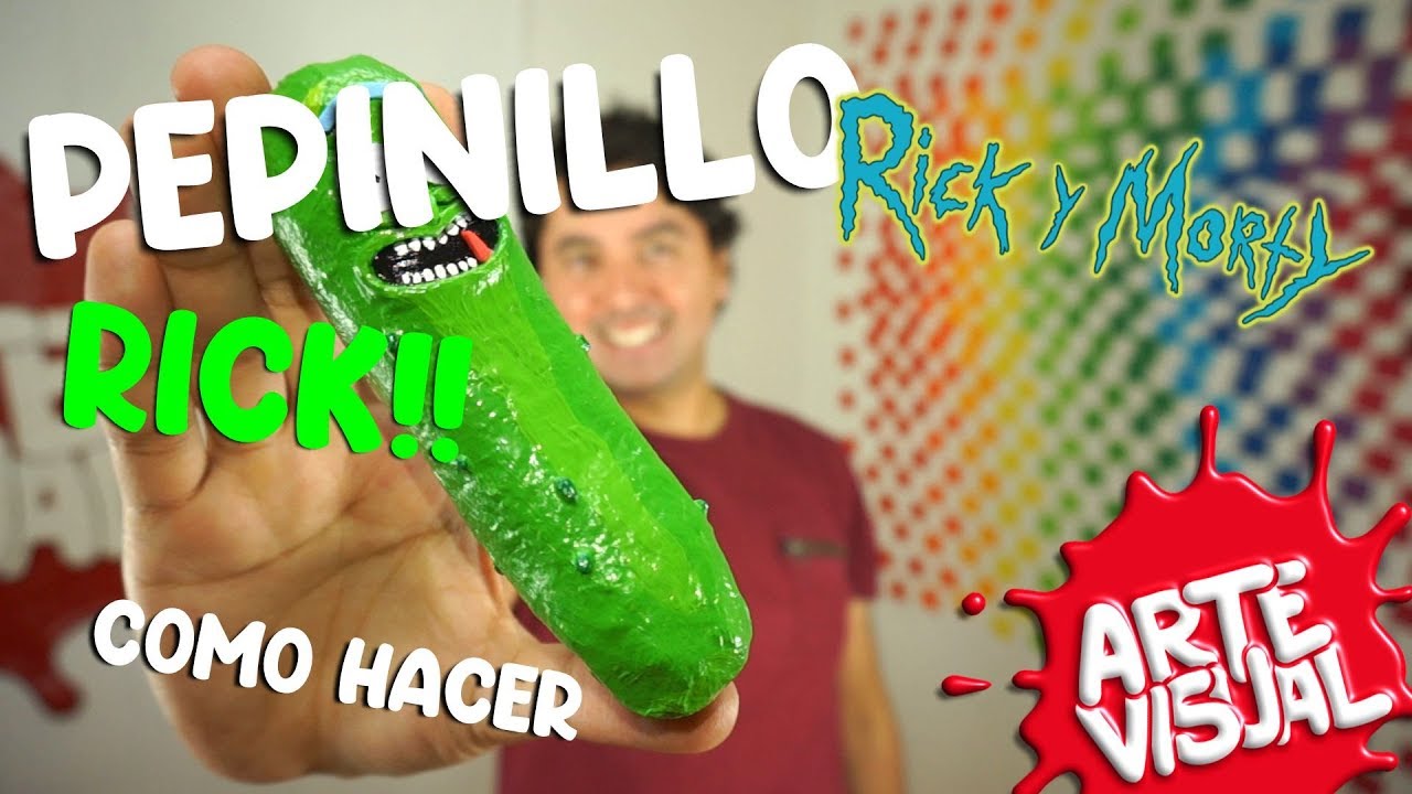 CÓMO HACER A PEPINILLO RICK de RICK Y MORTY DIY Pickle Rick, #RickandMorty #RickyMorty
