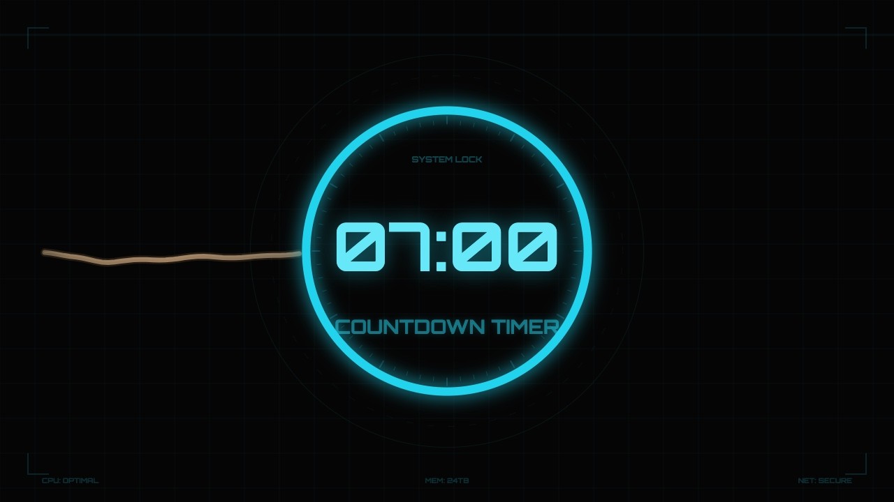 7 Minute Countdown Timer ⏱️ [07:00] HD with Sound Effects & Explosion