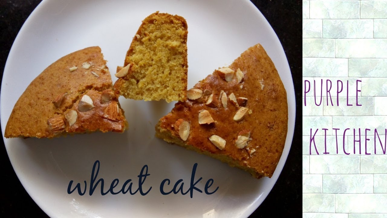 Whole wheat eggless vanilla cake/ whole wheat milk cake