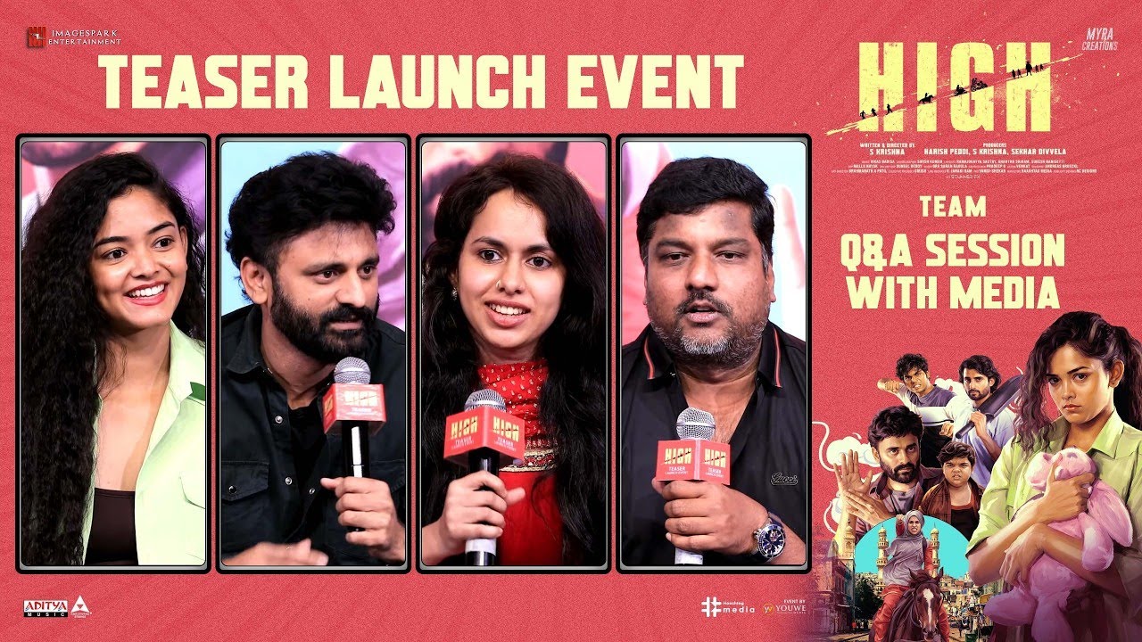 Team Q&A With Media | HIGH Movie Teaser Launch Event | S Krishna | Harish Peddi | Vikas Badisa
