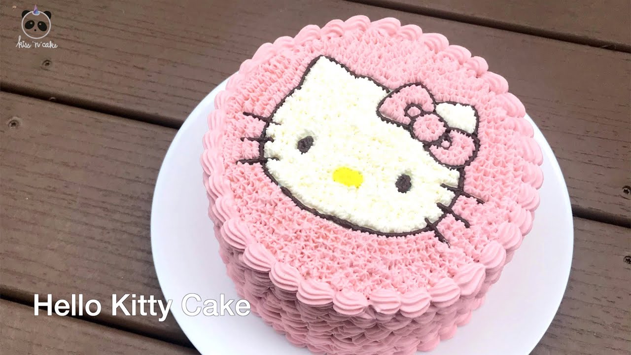 How to draw on cakes | Hello Kitty Cake 手绘蛋糕 | kiss 'n' cake