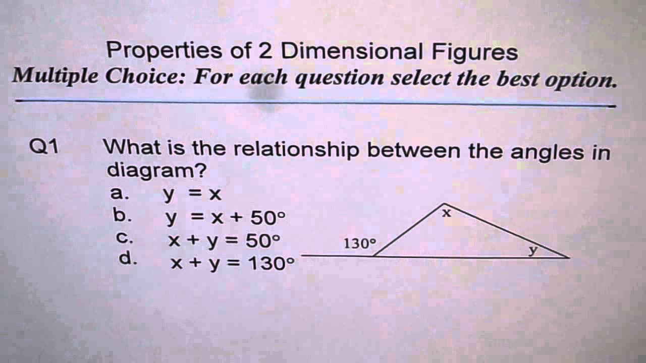 Exterior Angle Sum of Remote Angles Q1