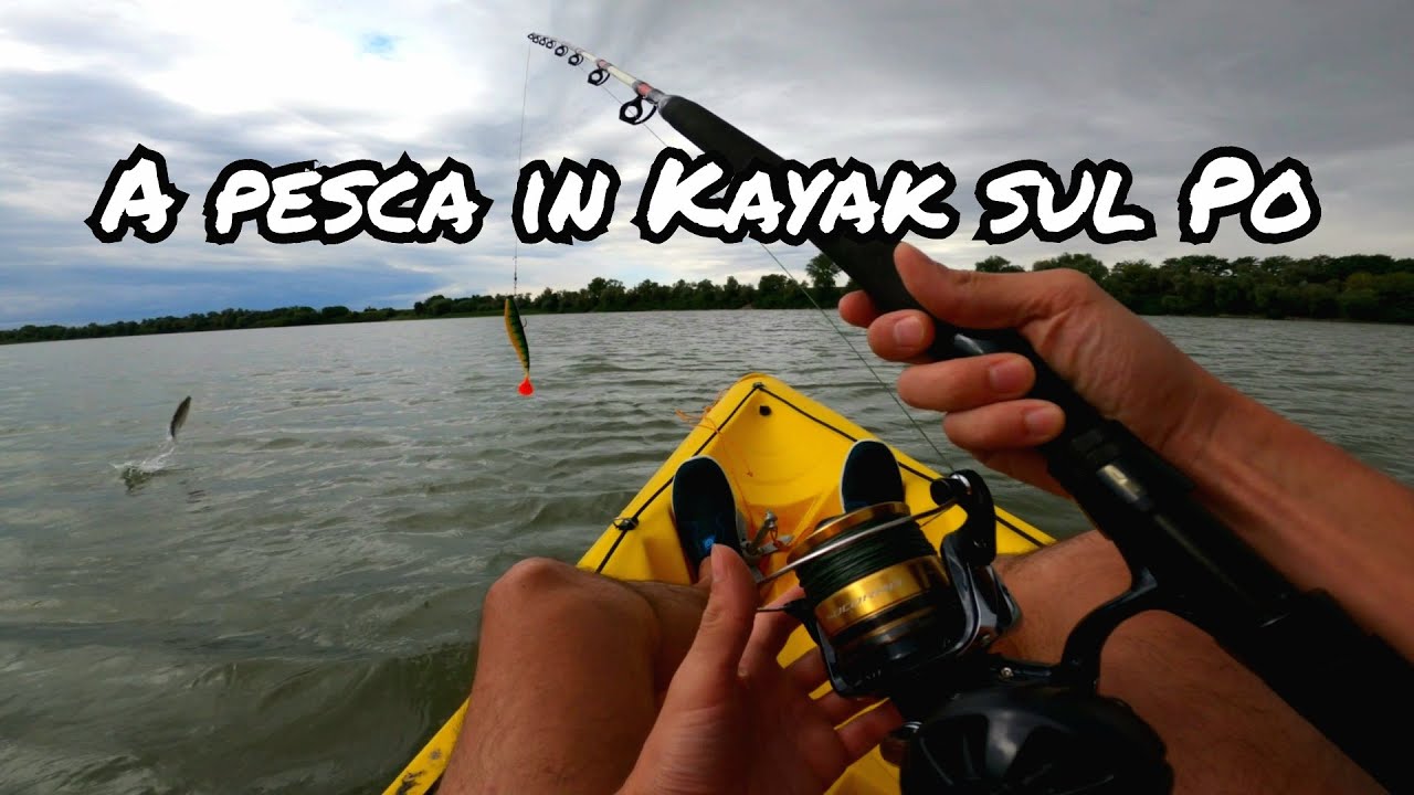 A pesca in Kayak sul Fiume Po
