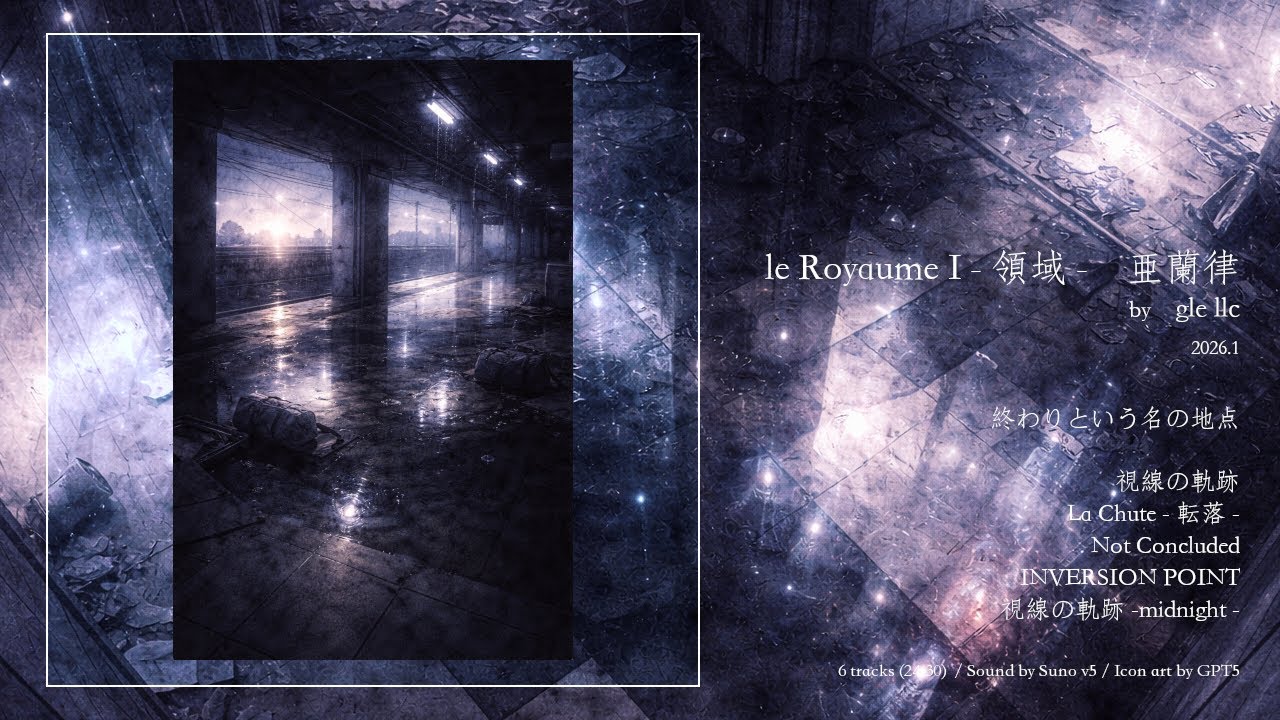 gle llc -【4MAXI *4/4】 終わりという名の地点　（亜蘭律 / le Royaume I - 領域 -）***AI MUSIC SINGLE