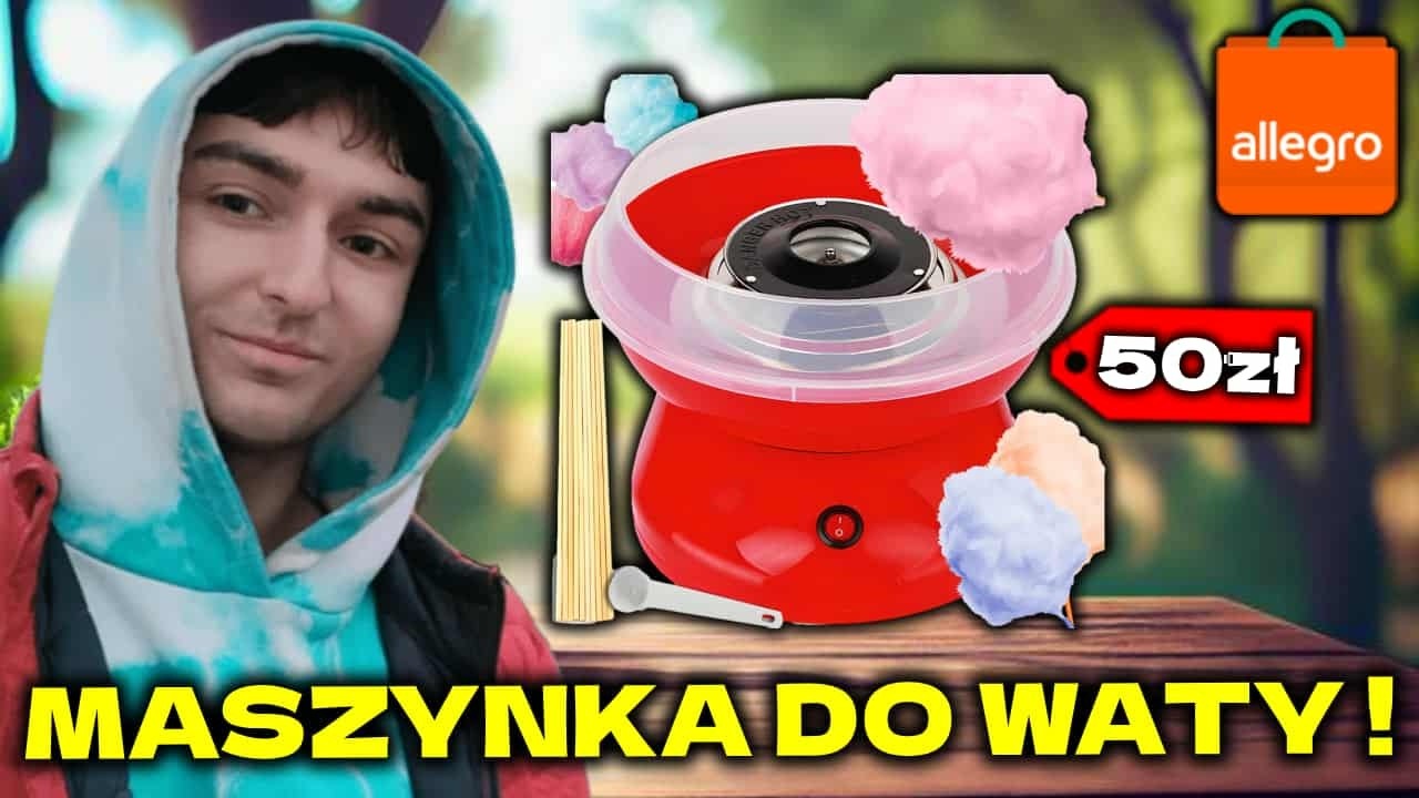 TEST NAJTAŃSZEJ MASZYNY DO WATY CUKROWEJ *WATA ZA 50ZŁ*