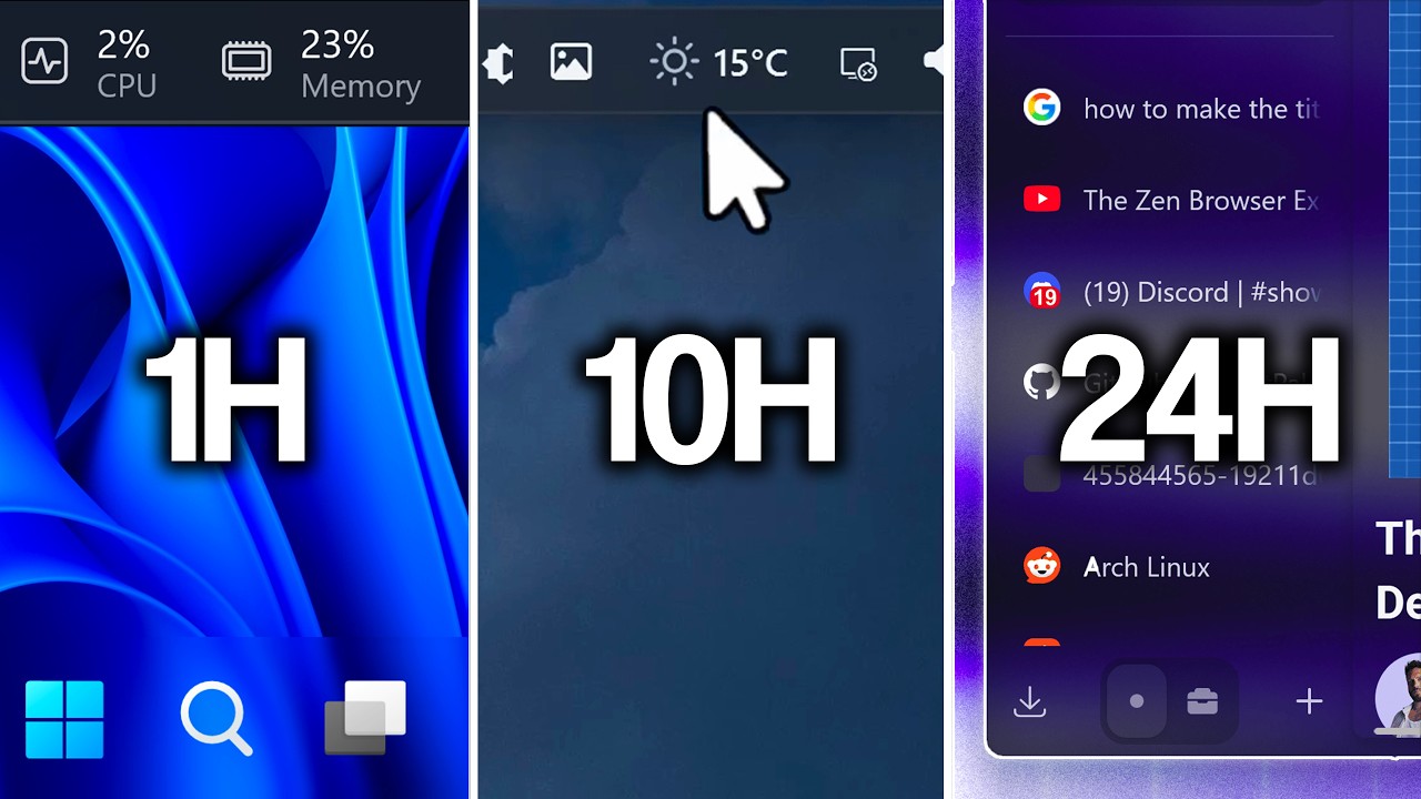 Windows Customization in 1 hour vs 10 hours vs 24 hours