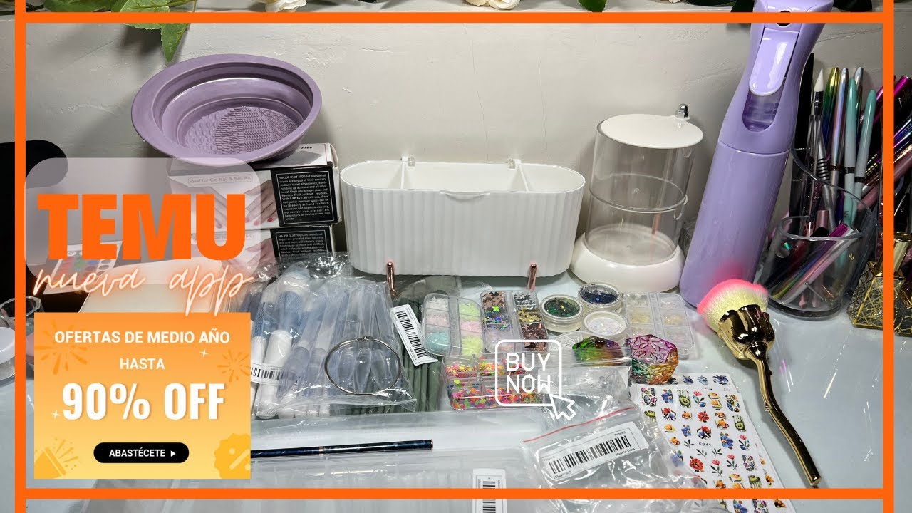 Tips para Uñas, Organizadores de Acrílico y Más productos con el 90% de DESCUENTO EN TEMU!!