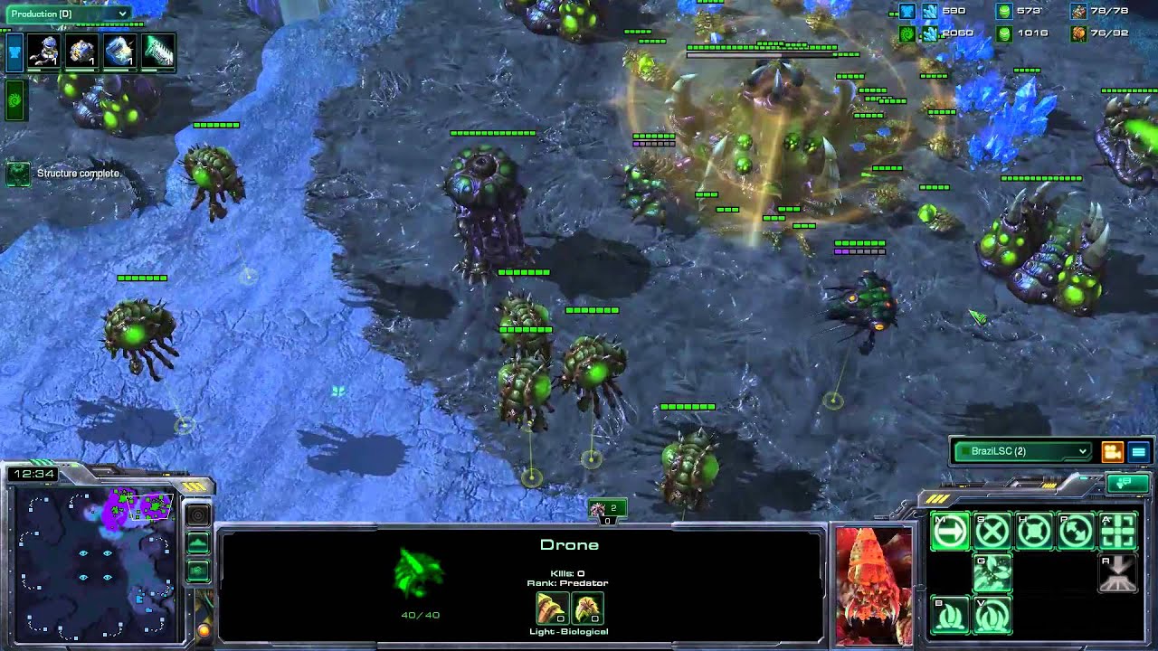 Destiny teaching BraziLSC [Lesson 2 - Game 1] - Starcraft 2 Lesson