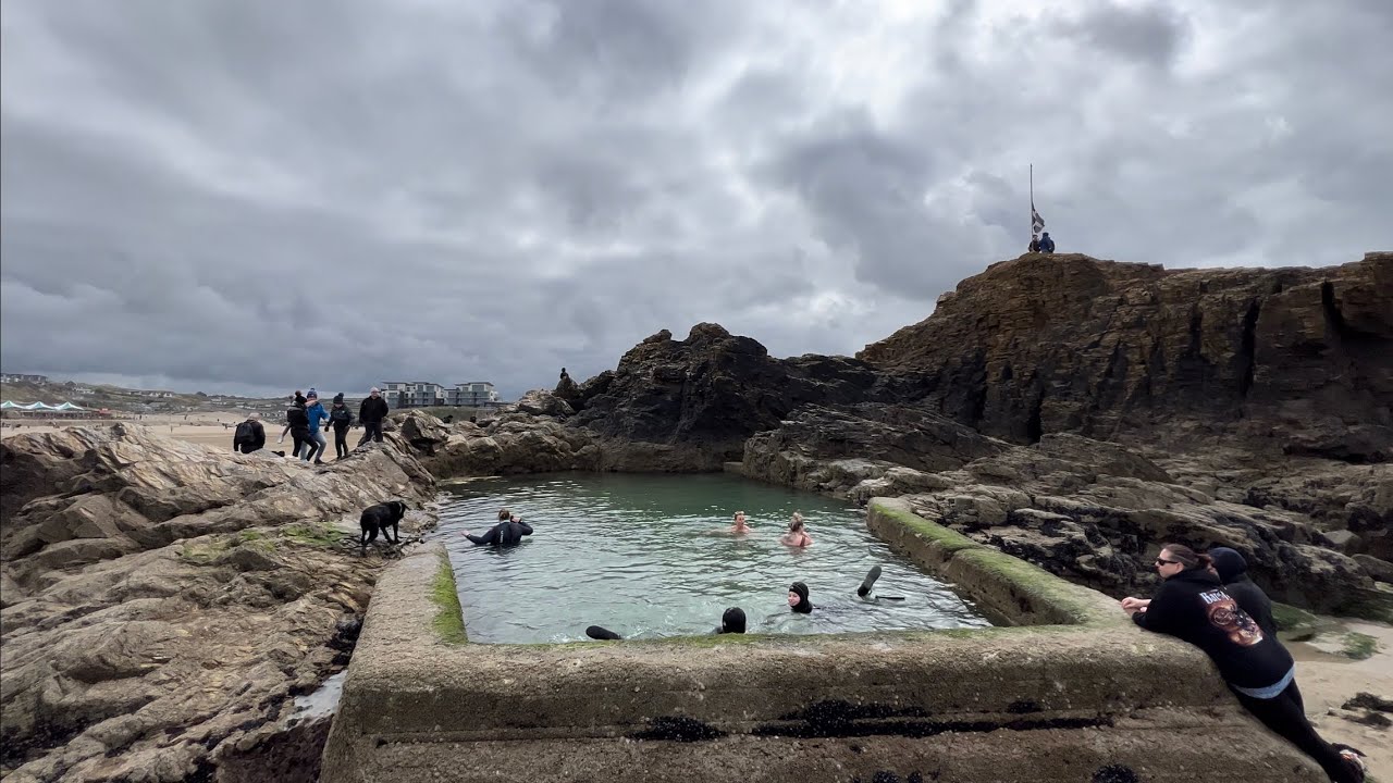 Perranporth Beach - amazing natural swimming pool