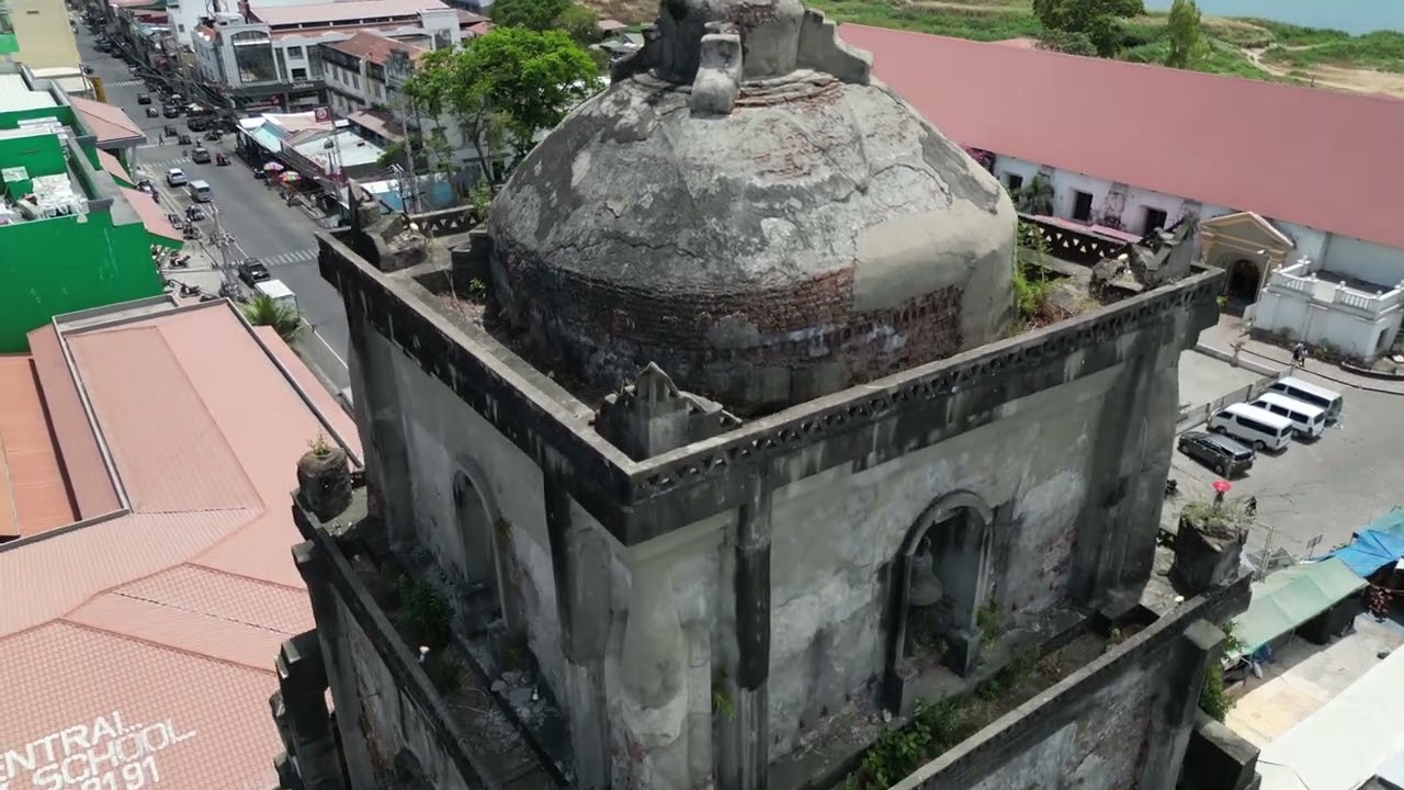THE SINKING BELL TOWER,LAOAG,DRONE SHOT#pinoyabroad #pinoyinuk #zambales #philippines #holidays