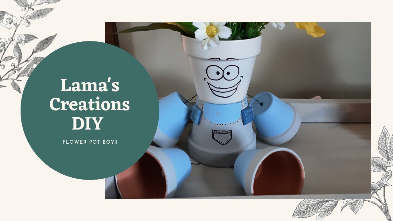Clay Pot Boy//Spring Summer Decor