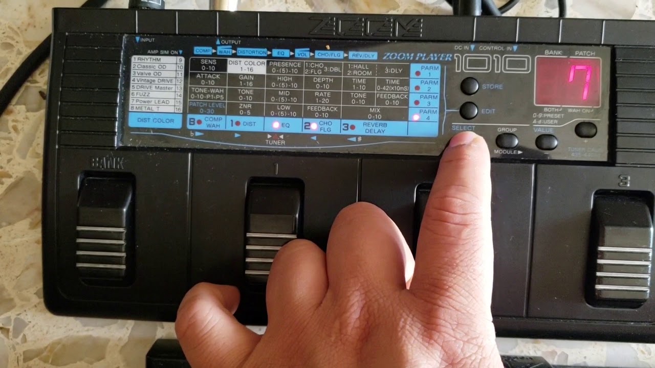 Programación del Pedal Zoom 1010 para Bachata
