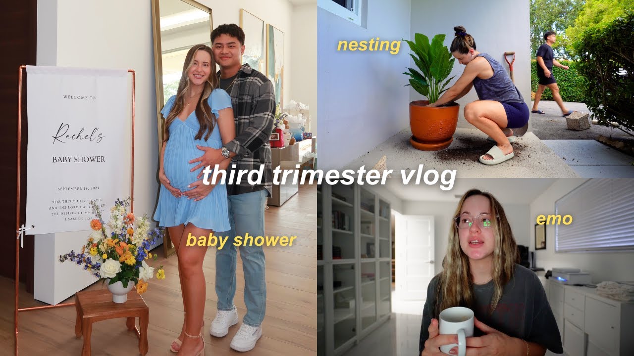 BABY SHOWER WEEK IN MY LIFE | behind the scenes, how I'm really feeling, & front porch refresh!