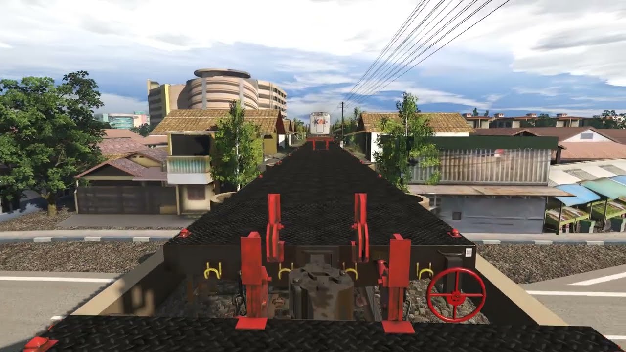 Kereta Api Kontainer Membelah Tengah Kota Surabaya | Trainz Simulator Indonesia 