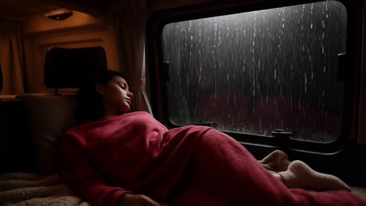 Instant Sleep in 2 Minutes with Heavy Rain & Thunder on Car in Foggy Forest at Night