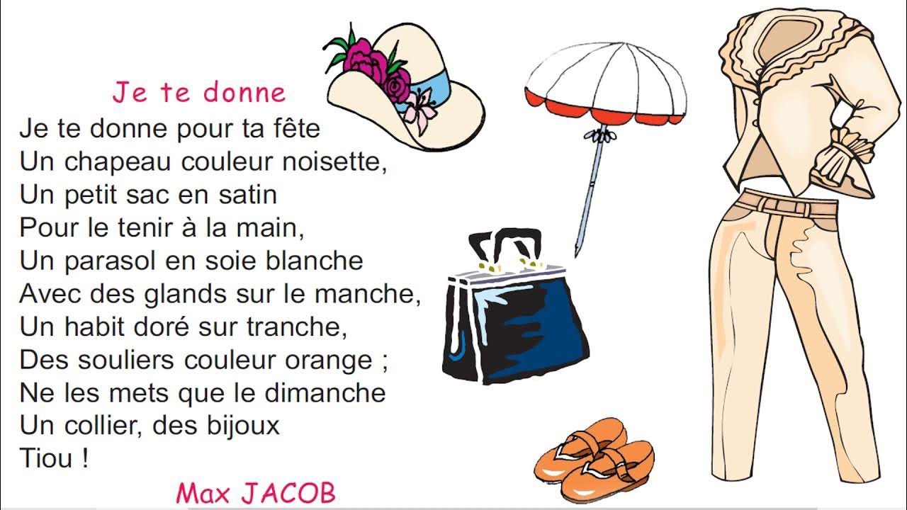 Je te donne poème de 4ème année module 4