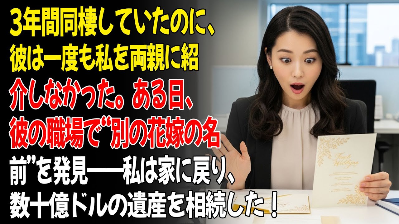 ❤️3年間付き合った彼氏に裏切られ、別の女と結婚――私の正体が明かされた日、彼は跪いて許しを乞うたが、すべてはもう遅かった。😡...ㅣ黄昏恋ㅣ老後の物語ㅣ再婚