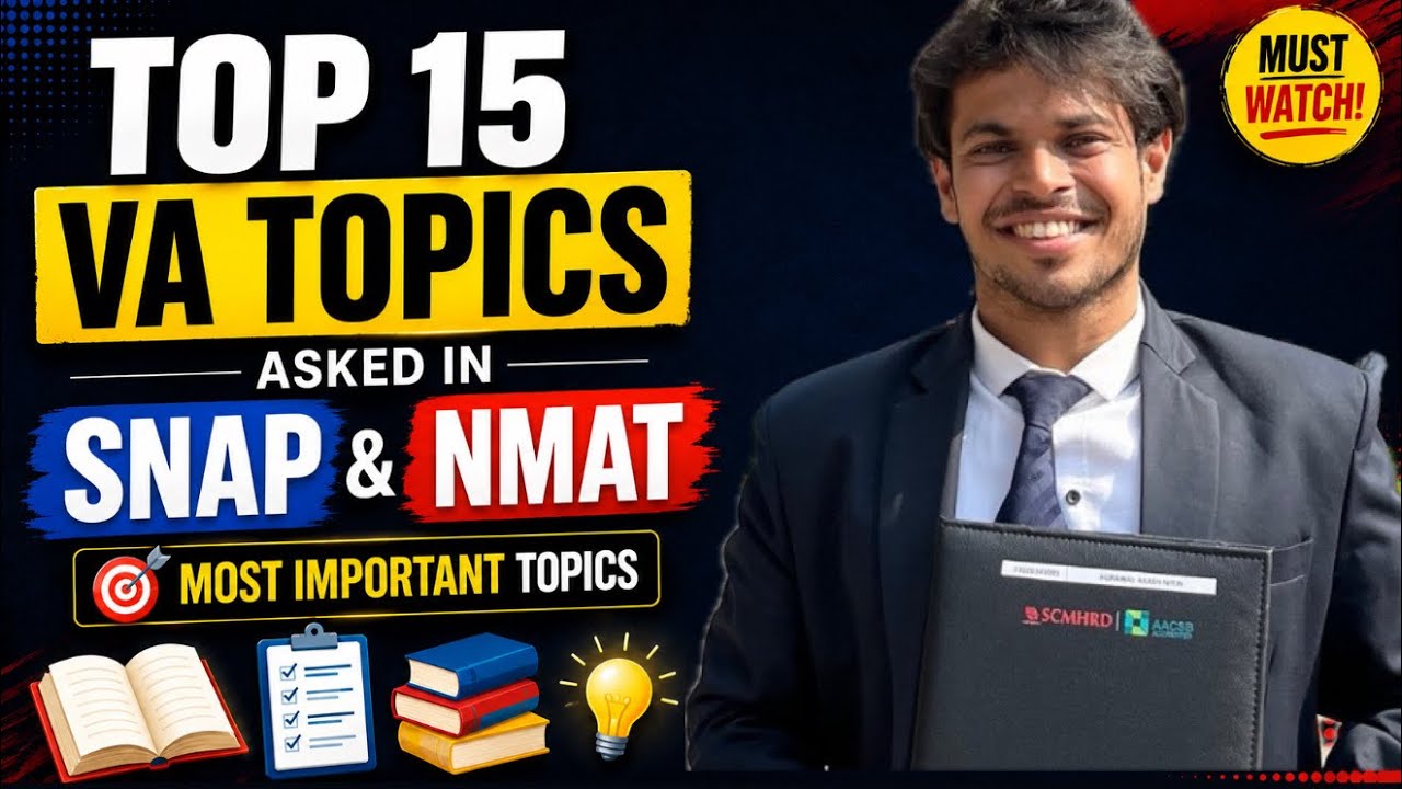 Top 15 VA Topics Asked Every Year in SNAP & NMAT 2026 🔥 | Must Do Before Exam |