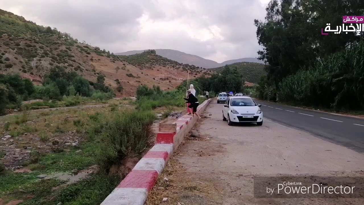 شاهد لحظة قدوم سيول جارفة ارعبت زوار مولاي براهيم