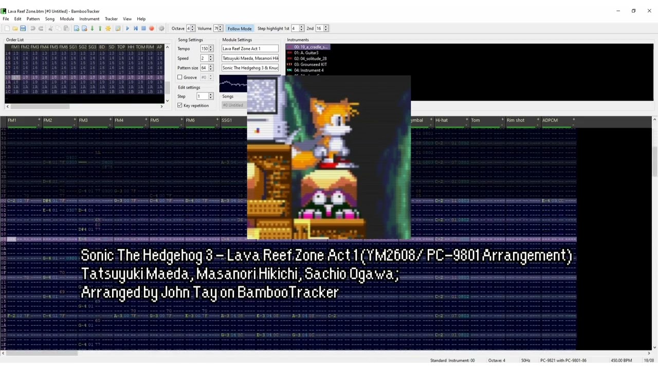 Sonic The Hedgehog 3 - Lava Reef Zone Act 1 (YM2608/ PC-9801 Arrangement)