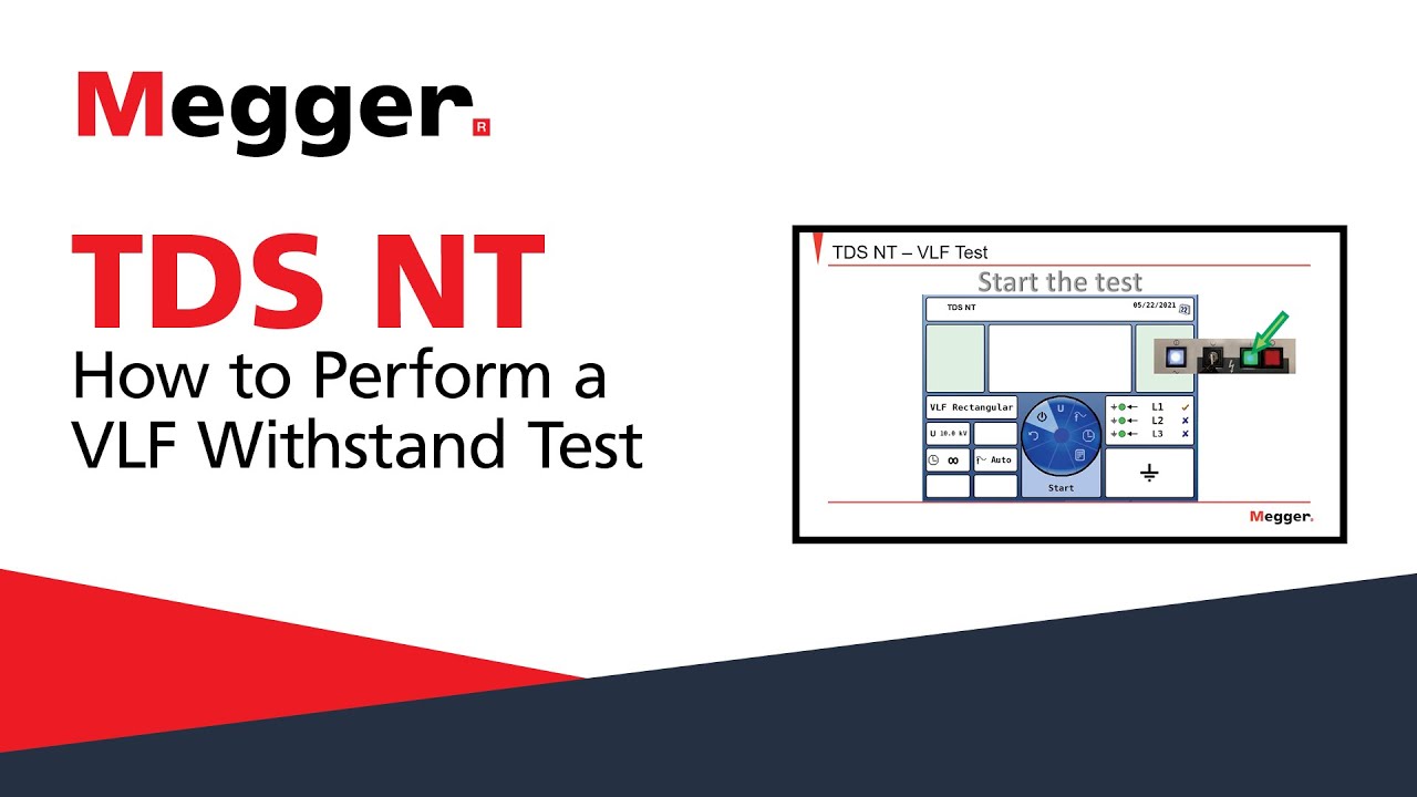 TDS NT - How to Perform a VLF Withstand Test