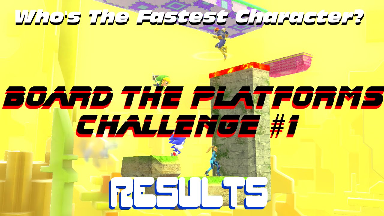Who's The Fastest Character? Board The Platforms Challenge #1 RESULTS