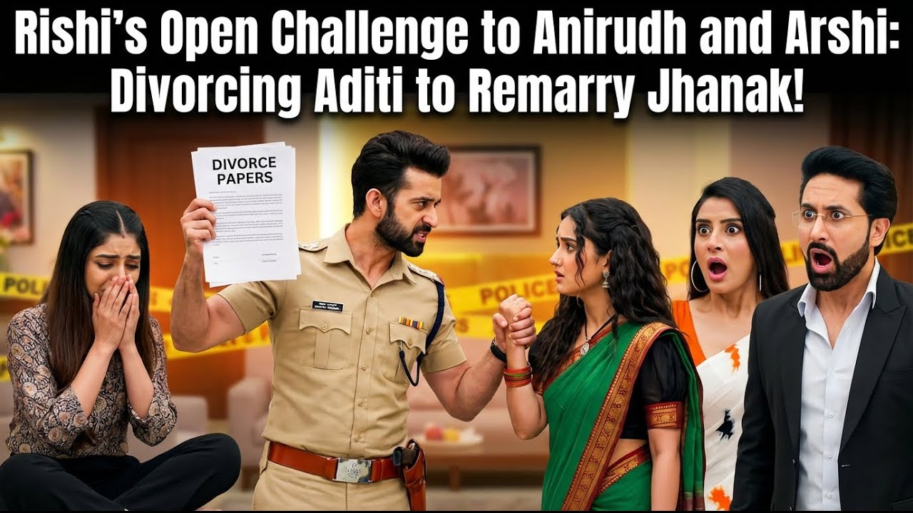 Rishi’s Open Challenge to Anirudh and Arshi: Divorcing Aditi to Remarry Jhanak!#ronaktv #jhanaktwist