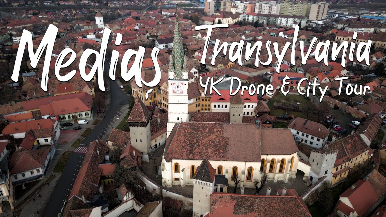 Discover Mediaș, Transylvania: 4K Drone & City Tour (Rom&acirc;nia)