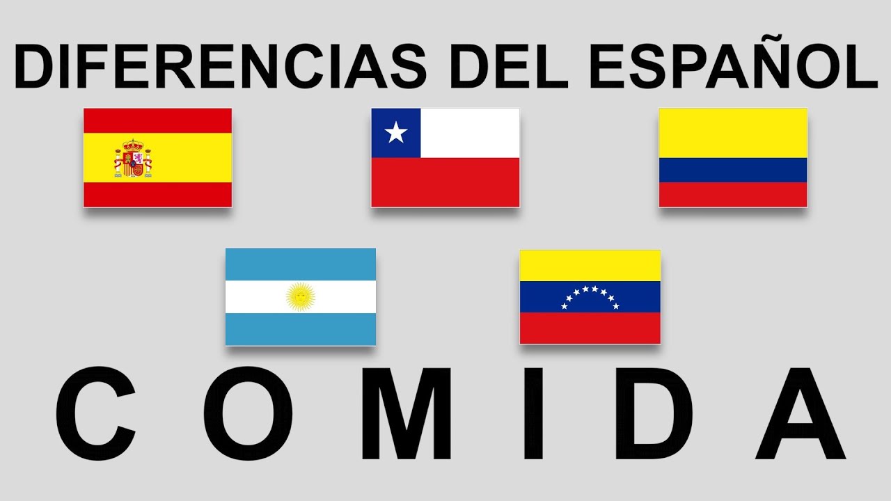 Diferencias del español. Comida. SergiMartinSpanish