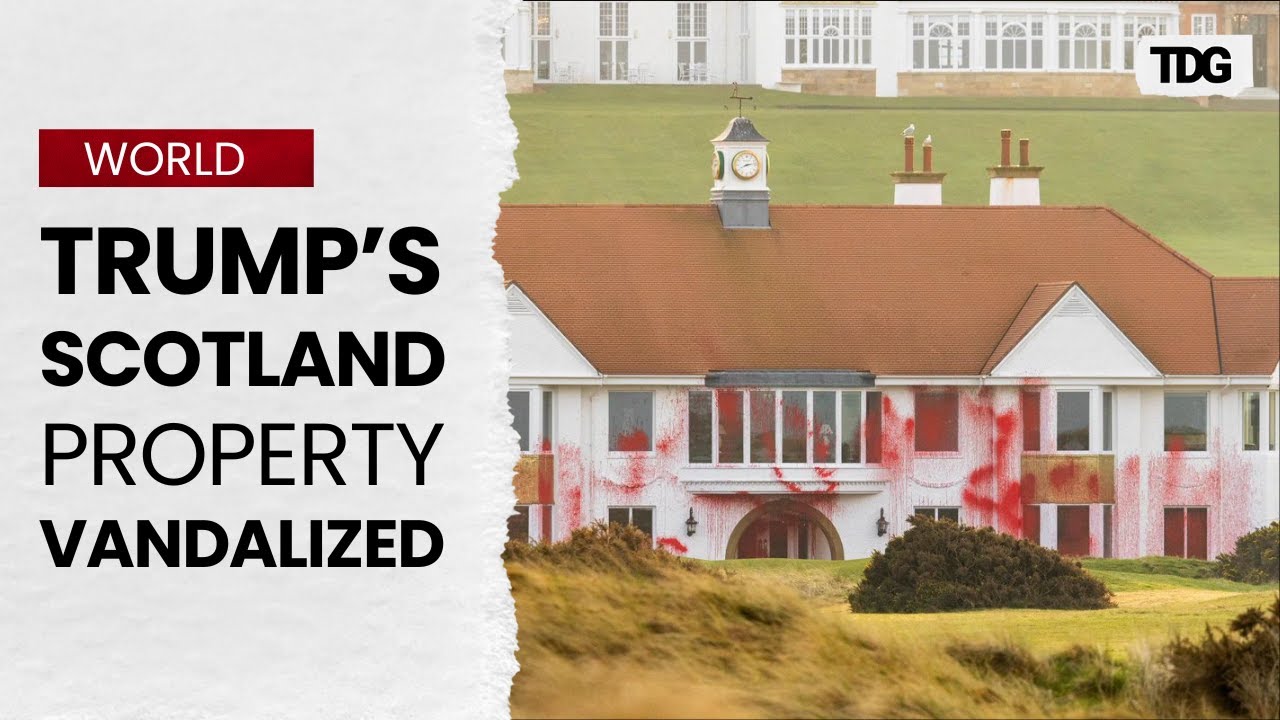 Trump’s Scotland Golf Resort Vandalized with Pro-Palestinian Graffiti After Gaza Controversy