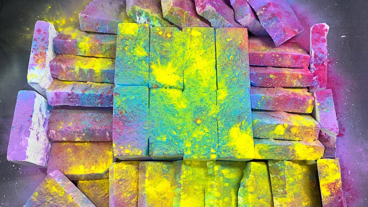 Fresh PJ BSN Sosia mantled by Vibrant Holi Powder Pigments | ASMR