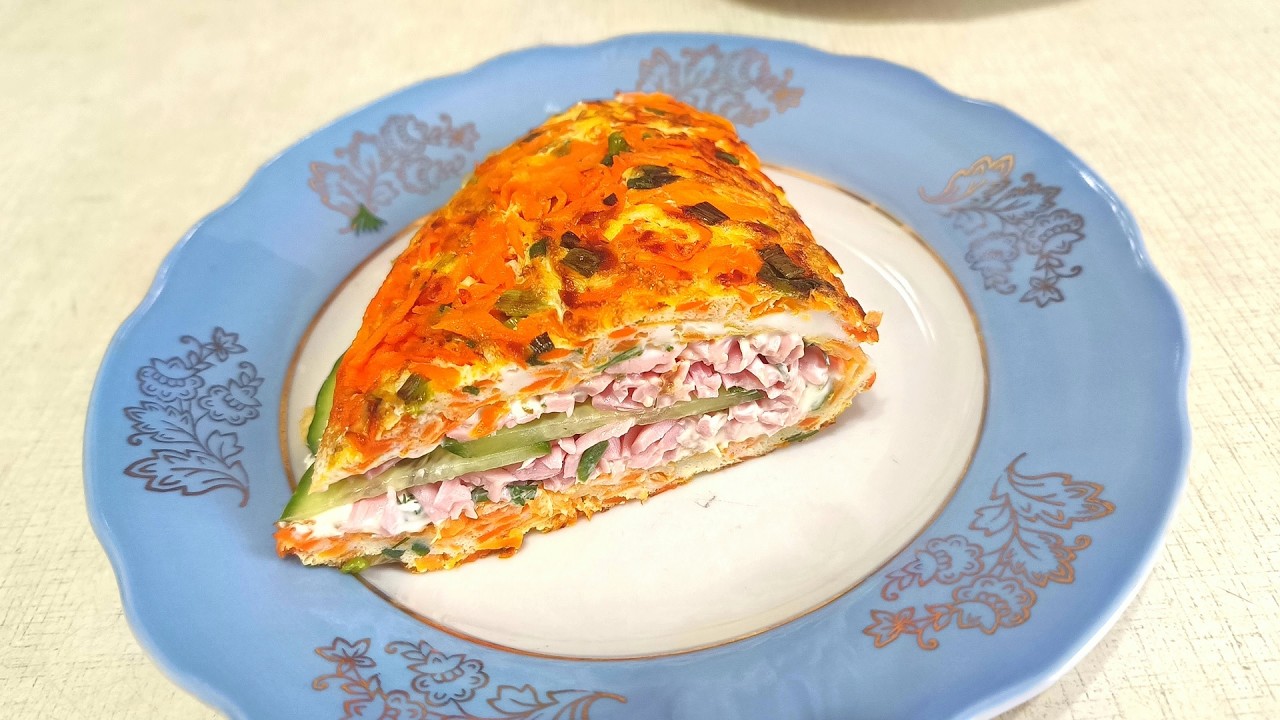 вкусный полезный морковный блин