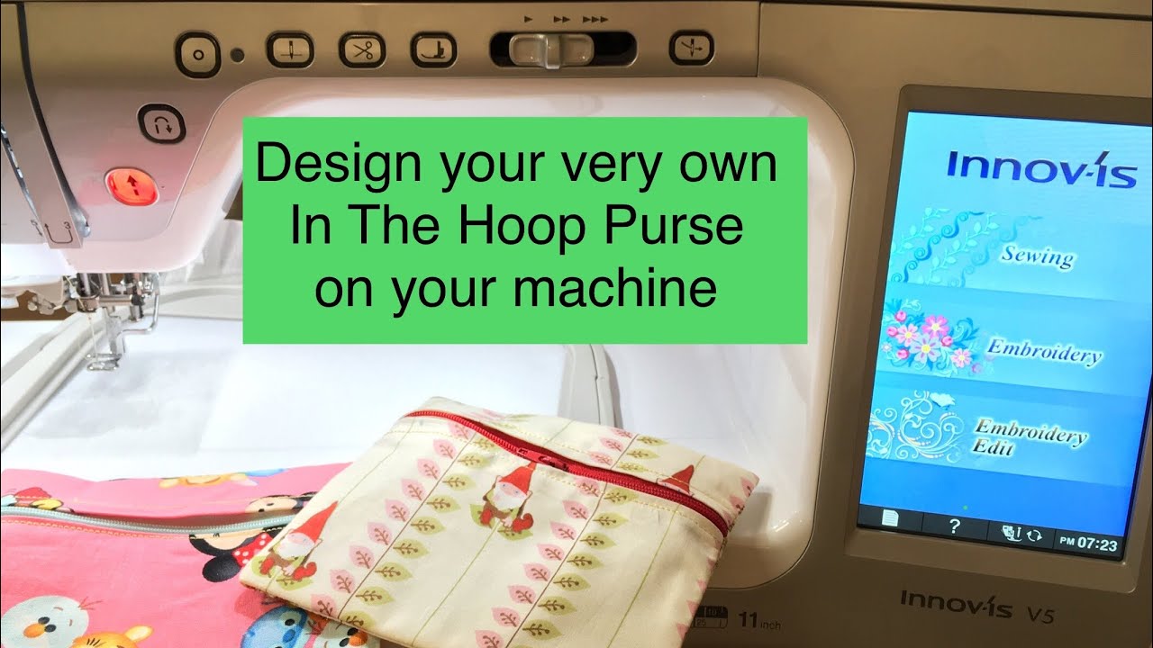 How to Design In the Hoop purse straight onto your embroidery machine