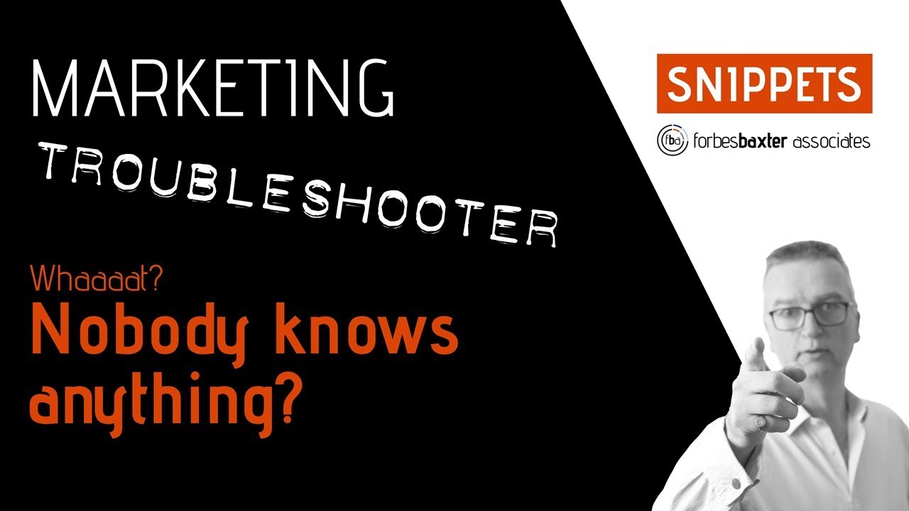 Nobody KNOWS anything (in marketing) - scary but true.