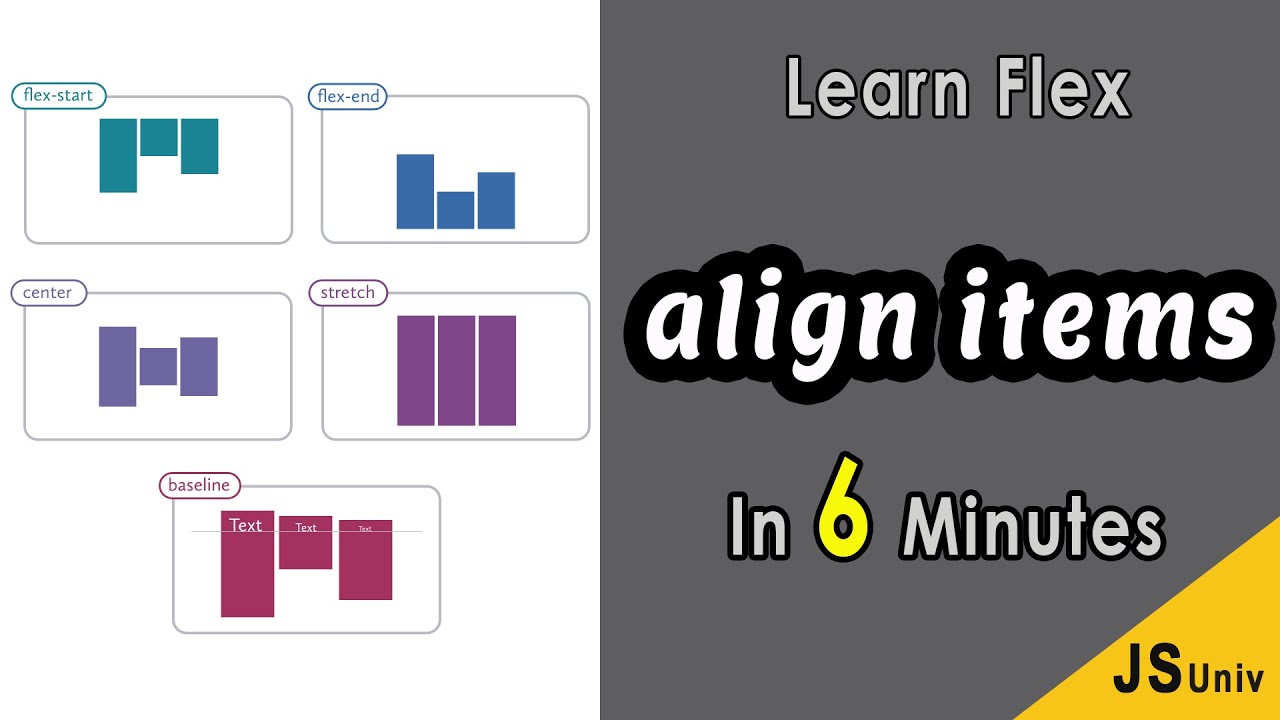 Learn CSS Flex Content Alignment In 6 Minutes | jsuniv