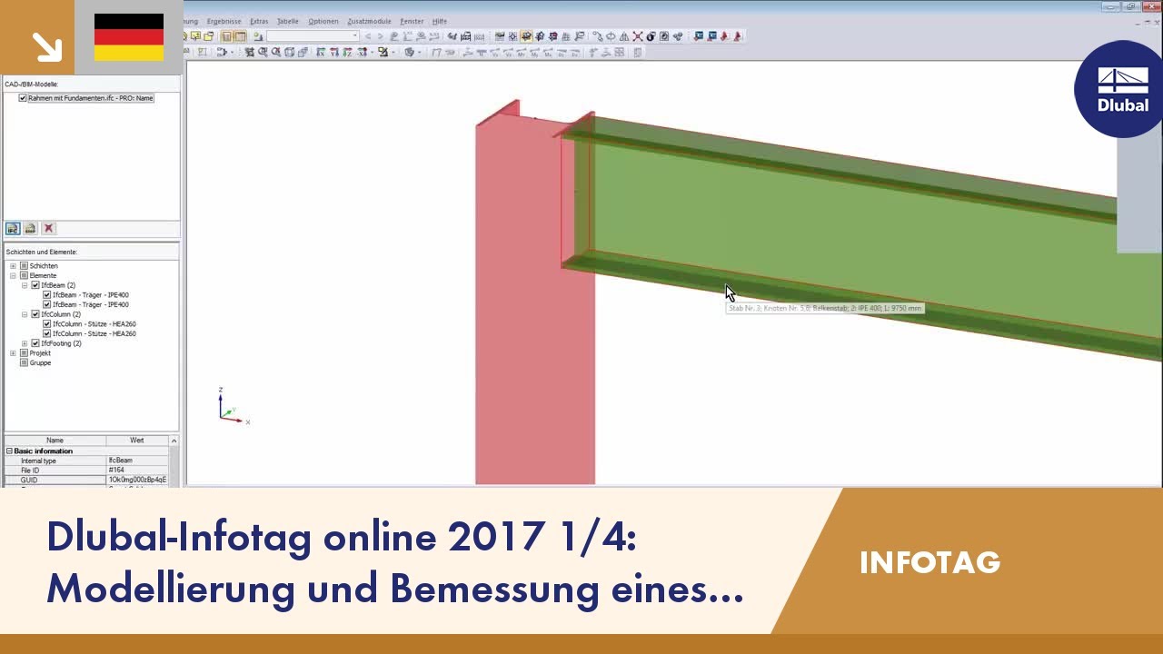 Dlubal-Infotag online 2017 1/4: Modellierung und Bemessung eines Stahlgerüstes in RSTAB