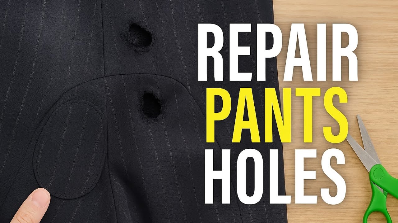 تصليح دوبان البنطلون القماش | Fix Burn Hole in Dress Pants