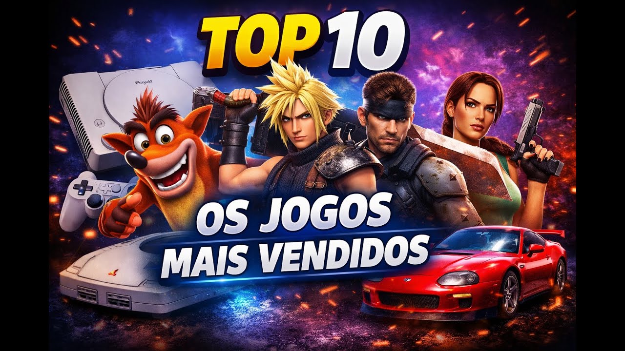 OS JOGOS MAIS VENDIDOS DO PS1 | TOP 10 QUE DEFINIRAM O PLAYSTATION 1 #ps1