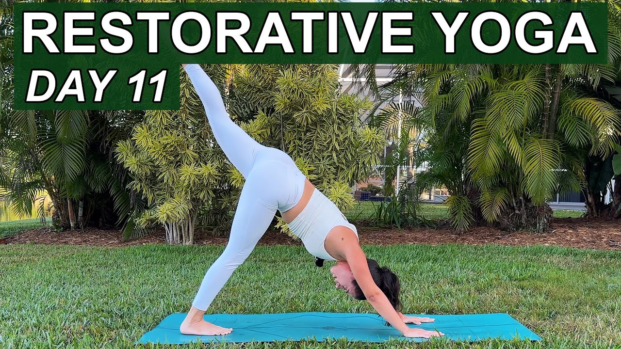 15 Min Restorative Yoga | Day 11 of 14 Days of Yoga for Beginners Challenge