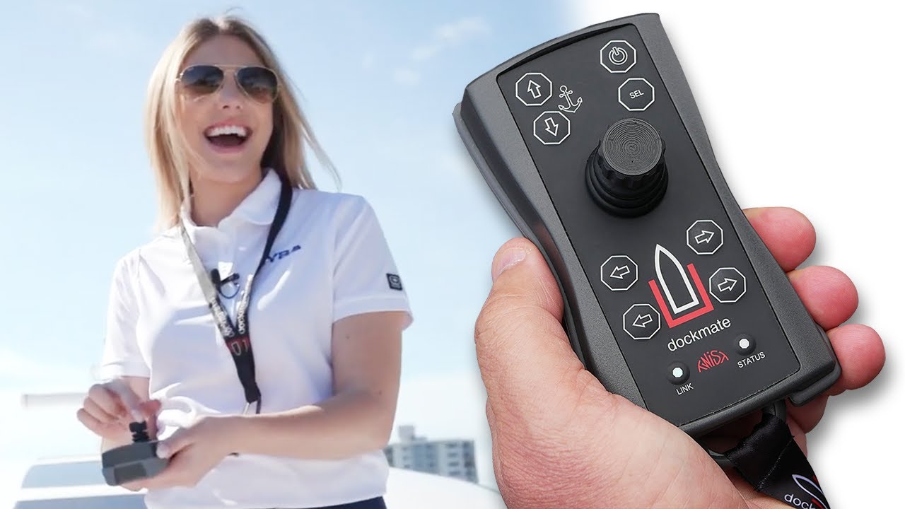 Dockmate wireless remote control demo with International Yacht Broker Association's Heather O'Keefe!