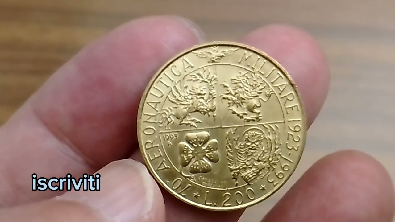 200 lire  1993  per i 70 anni dell'Aeronautica Militare