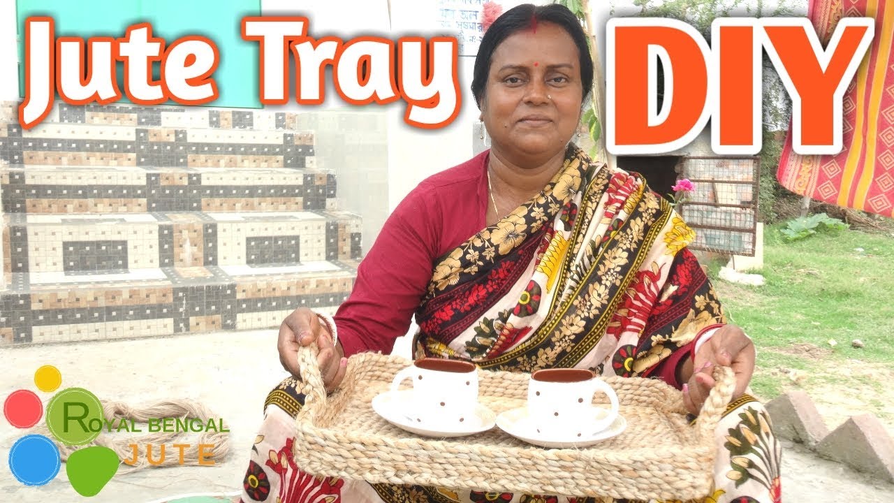 How to Make Serving Tray with Jute Rope|Jute Rope Craft Idea| #Jute DIY,#Tray