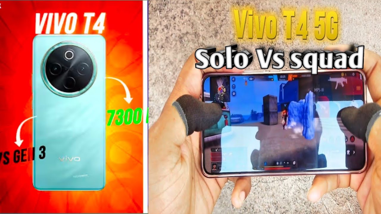 HANDCAM ⚡ Vivo T4 5G Free Fire Max Gameplay