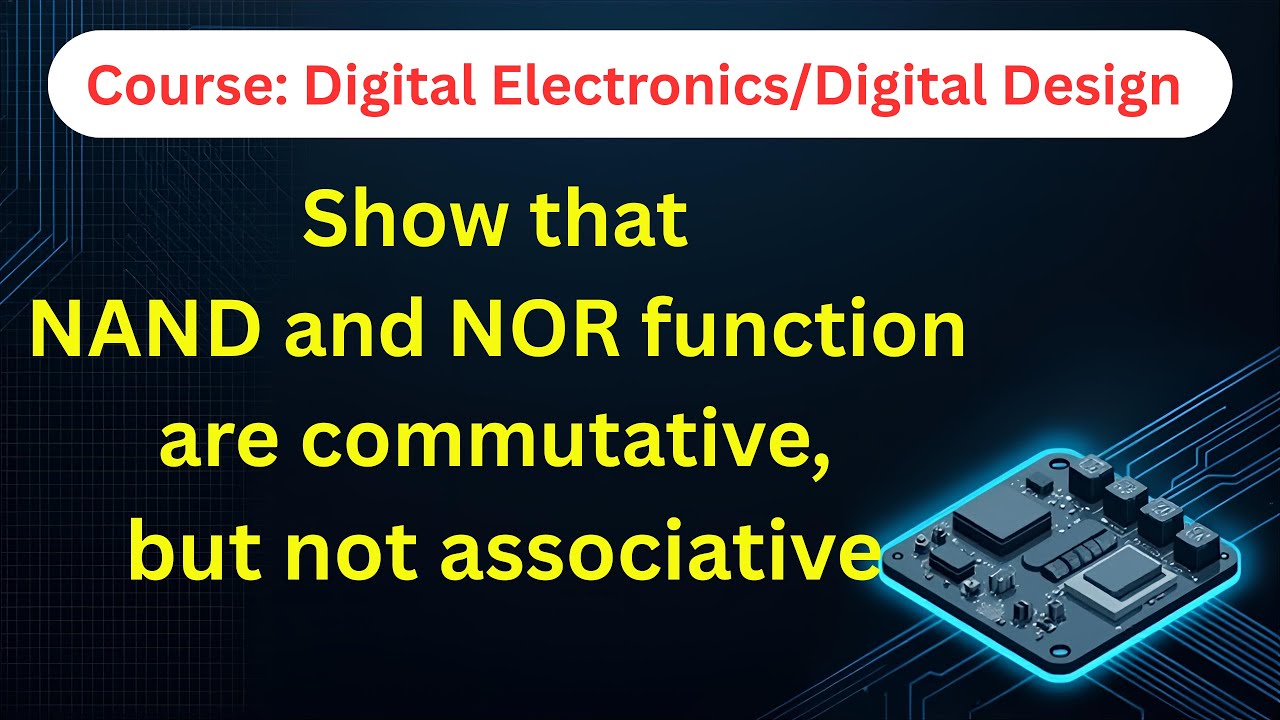 Покажите, что функции NAND и NOR коммутативны, но не ассоциативны.