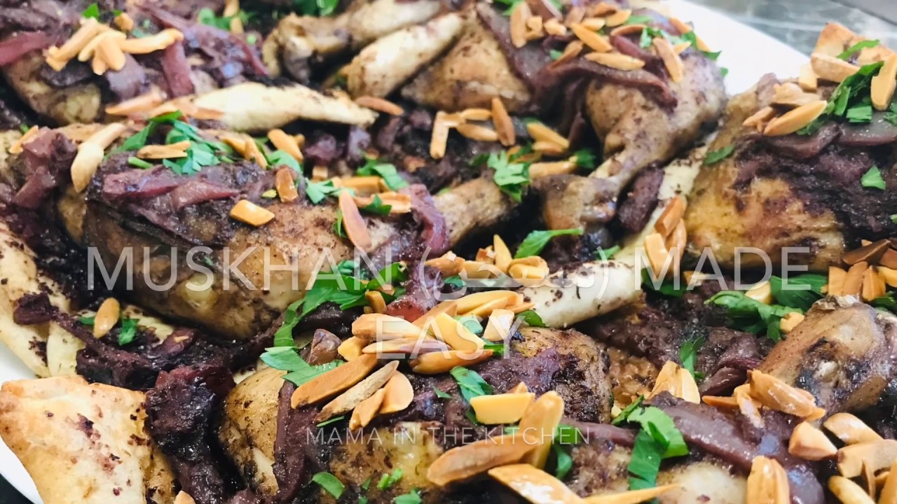 Musakhan مسخن / sumac chicken / sumac chicken and bread
