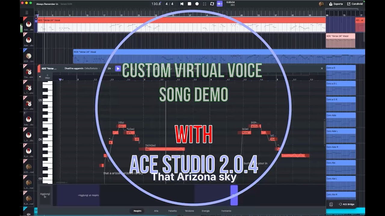 Always remember us this way Virtual Voice DEMO song with ACE Studio