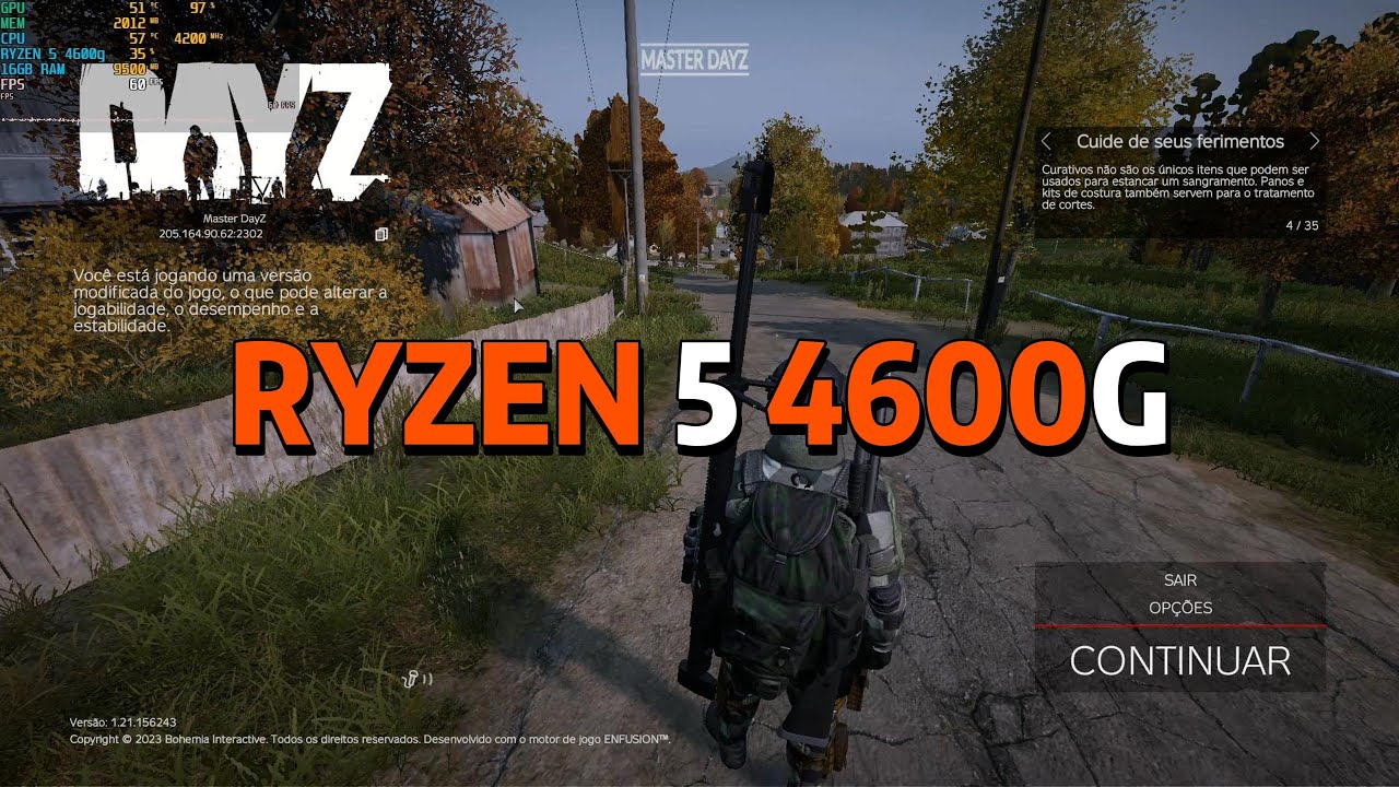 Day Z NO RYZEN 5 4600G EM 2023 | 1080P TESTE