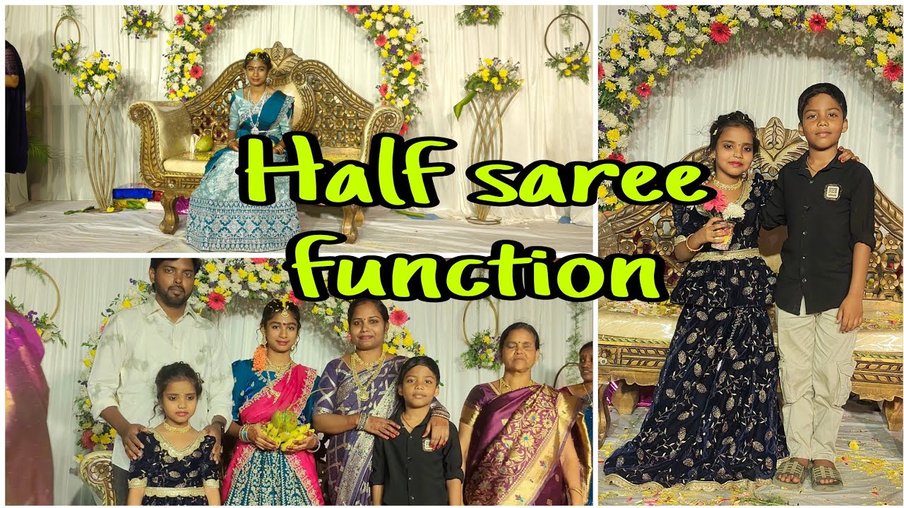 చెల్లి half saree ఫంక్షన్ ||Bhumisri half saree function#Sandhya Homemade